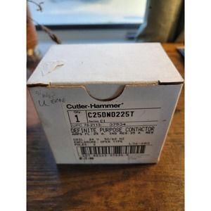 Eaton Cutler Hammer C25DND225T - 2-Pole Definite Purpose Contactor Series C1